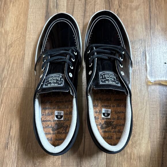 2014 Nike SB Lunarlon 8five2 Stefan Janoski Patent Black White main image 11